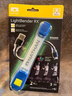 Nathan LightBender RX LED Safety Light - Blue and Yellow Accents